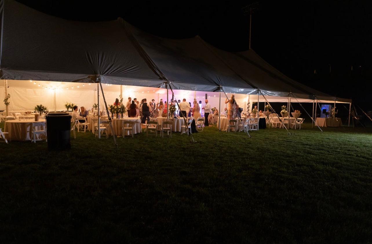 40 Wide Pole Tent Swag Lights R&R Tent Rental